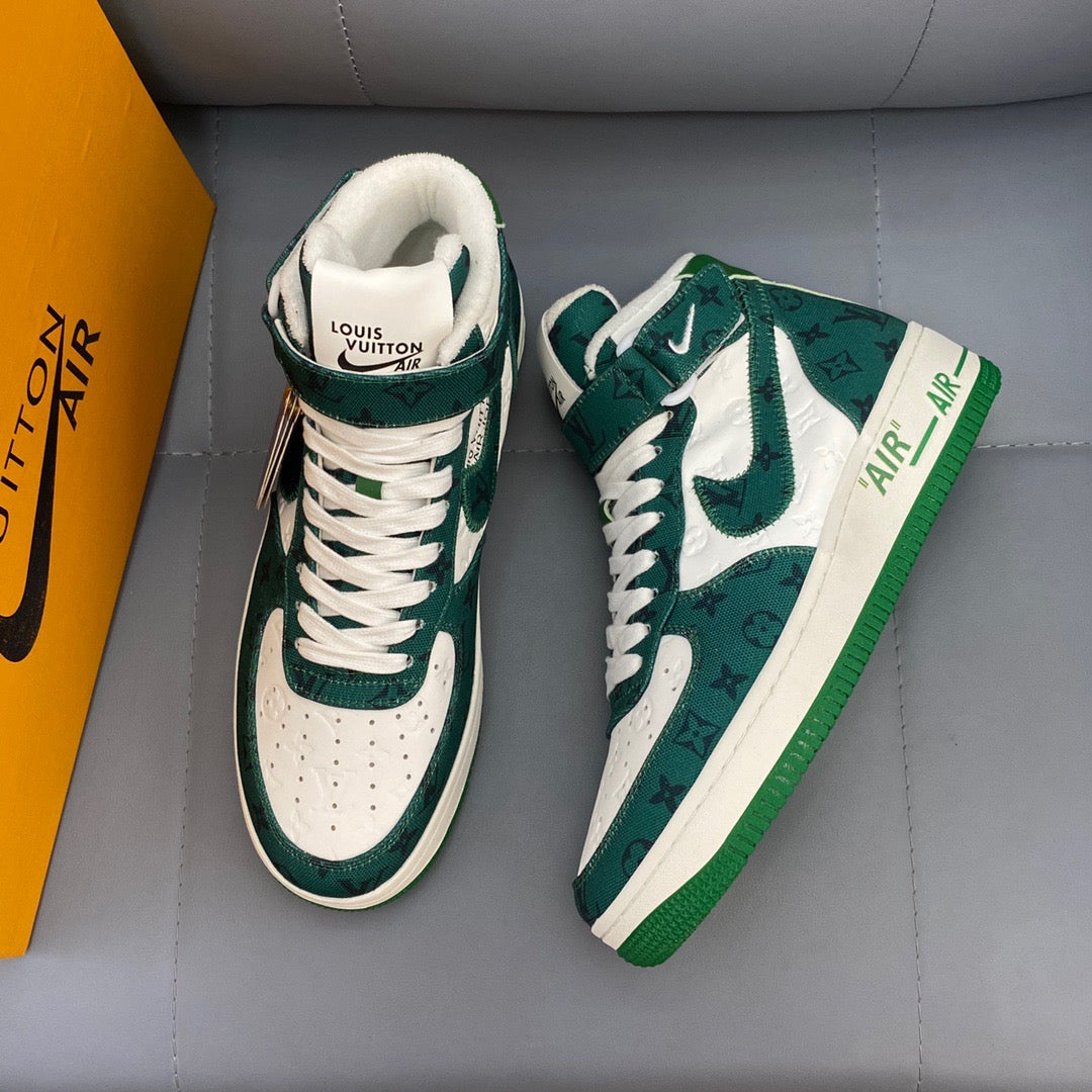 Louis Vuitton X Nike Air Force Green