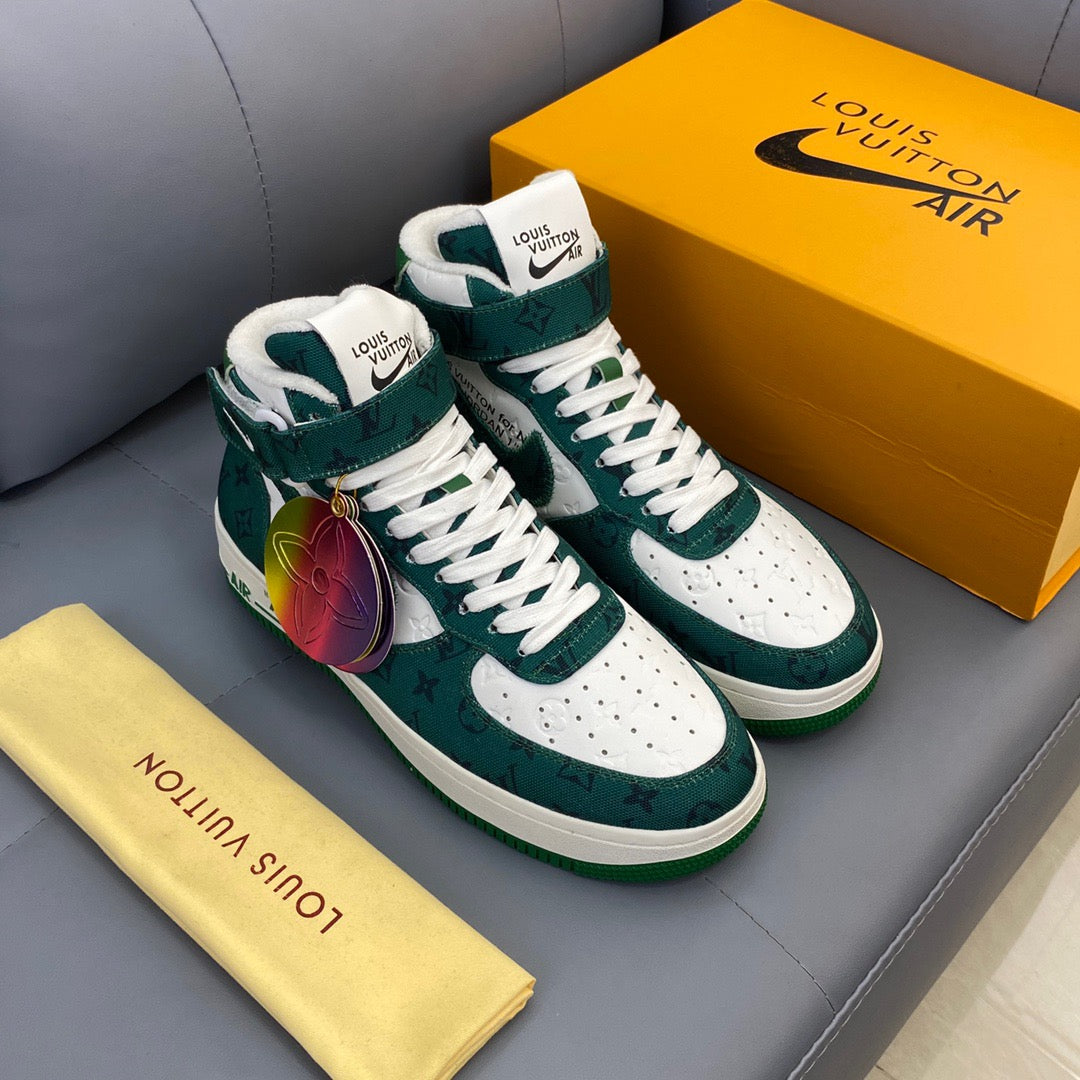 Louis Vuitton X Nike Air Force Green