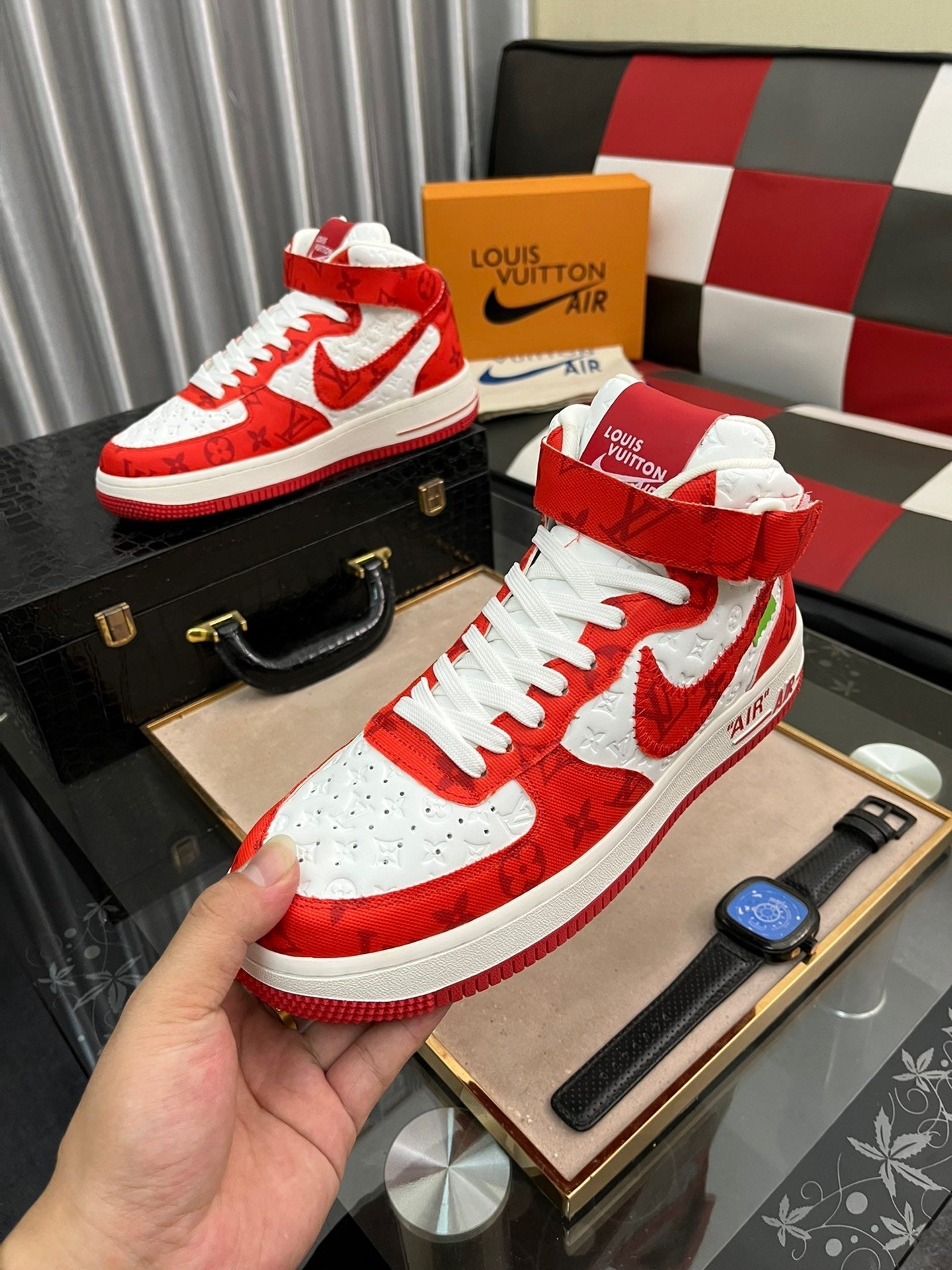 Louis Vuitton X Nike Air Force RED,YELLOW,BLUE,GREEN