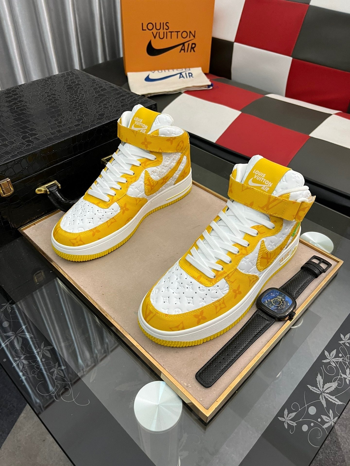 Louis Vuitton X Nike Air Force RED,YELLOW,BLUE,GREEN