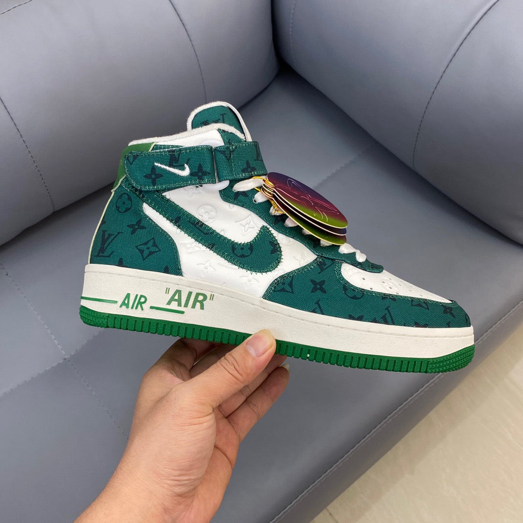 Louis Vuitton X Nike Air Force Green