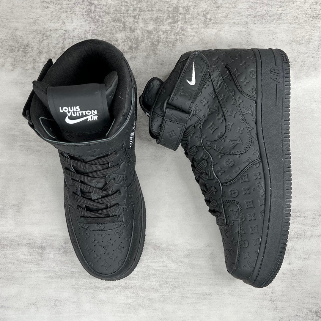 Louis Vuitton X Nike Air Force Black