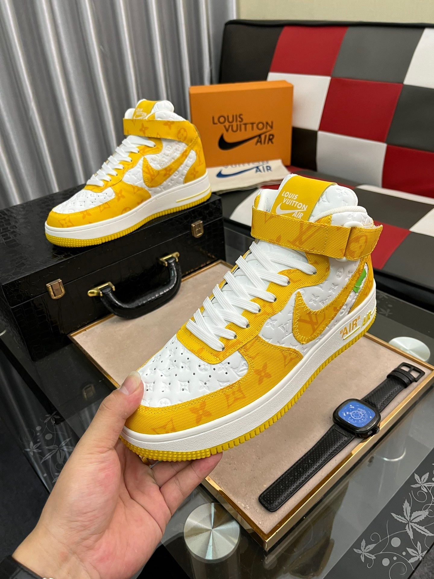 Louis Vuitton X Nike Air Force RED,YELLOW,BLUE,GREEN